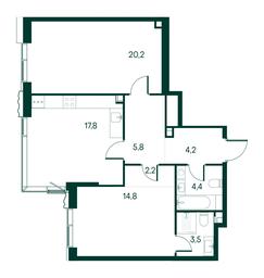 Продажа 2-комн. квартиры, 72,9 м² в ЖК «Примавера (Primavera)», Волоколамское шоссе, вл67, Москва, Россия #3 Продажа 2-комн. квартиры, 72,9 м² в ЖК «Примавера (Primavera)», Волоколамское шоссе, вл67, Москва, Россия #3
