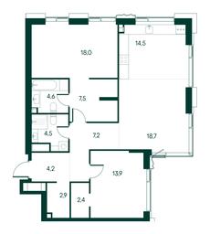2-BD Apartment Sale, 98.4 sq. m. at Primavera, Volokolamskoye Highway, вл67, Moscow, Russia #2