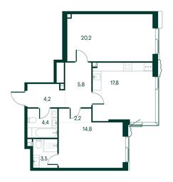 2-BD Apartment Sale, 72.9 sq. m. at Primavera, Volokolamskoye Highway, вл67, Moscow, Russia #2 2-BD Apartment Sale, 72.9 sq. m. at Primavera, Volokolamskoye Highway, вл67, Moscow, Russia #2