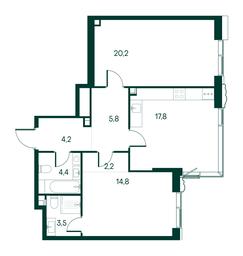 2-BD Apartment Sale, 72.9 sq. m. at Primavera, Volokolamskoye Highway, вл67, Moscow, Russia #3 2-BD Apartment Sale, 72.9 sq. m. at Primavera, Volokolamskoye Highway, вл67, Moscow, Russia #3