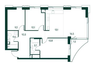 3-BD Apartment Sale, 82.8 sq. m. at Primavera, Volokolamskoye Highway, вл67, Moscow, Russia #2 3-BD Apartment Sale, 82.8 sq. m. at Primavera, Volokolamskoye Highway, вл67, Moscow, Russia #2