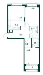2-BD Apartment Sale, 80 sq. m. at Primavera, Volokolamskoye Highway, вл67, Moscow, Russia #2