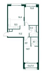 2-BD Apartment Sale, 80 sq. m. at Primavera, Volokolamskoye Highway, вл67, Moscow, Russia #3
