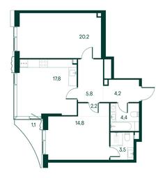2-BD Apartment Sale, 74平方米 at Primavera, Volokolamskoye Highway, вл67, Moscow, Russia #2 2-BD Apartment Sale, 74平方米 at Primavera, Volokolamskoye Highway, вл67, Moscow, Russia #2