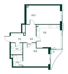 Продажа 2-комн. квартиры, 74 м² в ЖК «Примавера (Primavera)», Волоколамское шоссе, вл67, Москва, Россия #2