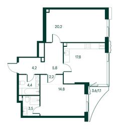 Продажа 2-комн. квартиры, 74 м² в ЖК «Примавера (Primavera)», Волоколамское шоссе, вл67, Москва, Россия #3