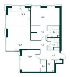 2-BD Apartment Sale, 98.4平方米 at Primavera, Volokolamskoye Highway, вл67, Moscow, Russia #3 2-BD Apartment Sale, 98.4平方米 at Primavera, Volokolamskoye Highway, вл67, Moscow, Russia #3