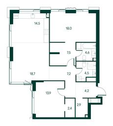 2-BD Apartment Sale, 98.4平方米 at Primavera, Volokolamskoye Highway, вл67, Moscow, Russia #2 2-BD Apartment Sale, 98.4平方米 at Primavera, Volokolamskoye Highway, вл67, Moscow, Russia #2