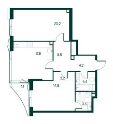 2-BD Apartment Sale, 74 sq. m. at Primavera, Volokolamskoye Highway, вл67, Moscow, Russia #2 2-BD Apartment Sale, 74 sq. m. at Primavera, Volokolamskoye Highway, вл67, Moscow, Russia #2