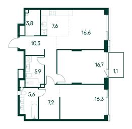 2-BD Apartment Sale, 91.1 sq. m. at Primavera, Volokolamskoye Highway, вл67, Moscow, Russia #2 2-BD Apartment Sale, 91.1 sq. m. at Primavera, Volokolamskoye Highway, вл67, Moscow, Russia #2