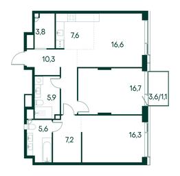 2-BD Apartment Sale, 91.1 sq. m. at Primavera, Volokolamskoye Highway, вл67, Moscow, Russia #3 2-BD Apartment Sale, 91.1 sq. m. at Primavera, Volokolamskoye Highway, вл67, Moscow, Russia #3