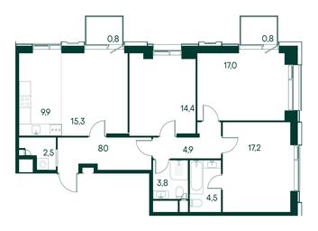 3-BD Apartment Sale, 99.1 sq. m. at Primavera, Volokolamskoye Highway, вл67, Moscow, Russia #2 3-BD Apartment Sale, 99.1 sq. m. at Primavera, Volokolamskoye Highway, вл67, Moscow, Russia #2