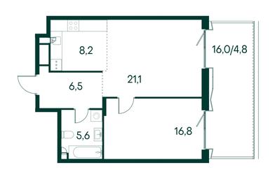 1-BD Apartment Sale, 63平方米 at Primavera, Volokolamskoye Highway, вл67, Moscow, Russia #3 1-BD Apartment Sale, 63平方米 at Primavera, Volokolamskoye Highway, вл67, Moscow, Russia #3