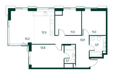3-BD Apartment Sale, 84.3 sq. m. at Primavera, Volokolamskoye Highway, вл67, Moscow, Russia #3 3-BD Apartment Sale, 84.3 sq. m. at Primavera, Volokolamskoye Highway, вл67, Moscow, Russia #3