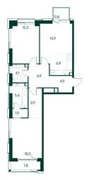 2-BD Apartment Sale, 88 sq. m. at Primavera, Volokolamskoye Highway, вл67, Moscow, Russia #2 2-BD Apartment Sale, 88 sq. m. at Primavera, Volokolamskoye Highway, вл67, Moscow, Russia #2