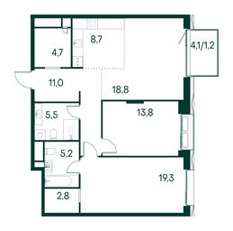 2-BD Apartment Sale, 91平方米 at Primavera, Volokolamskoye Highway, вл67, Moscow, Russia #3 2-BD Apartment Sale, 91平方米 at Primavera, Volokolamskoye Highway, вл67, Moscow, Russia #3