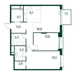 2-BD Apartment Sale, 91平方米 at Primavera, Volokolamskoye Highway, вл67, Moscow, Russia #2 2-BD Apartment Sale, 91平方米 at Primavera, Volokolamskoye Highway, вл67, Moscow, Russia #2