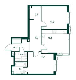Продажа 2-комн. квартиры, 69,5 м² в ЖК «Примавера (Primavera)», Волоколамское шоссе, вл67, Москва, Россия #2