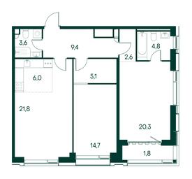 2-BD Apartment Sale, 90.1平方米 at Primavera, Volokolamskoye Highway, вл67, Moscow, Russia #2 2-BD Apartment Sale, 90.1平方米 at Primavera, Volokolamskoye Highway, вл67, Moscow, Russia #2