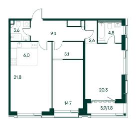 2-BD Apartment Sale, 90.1平方米 at Primavera, Volokolamskoye Highway, вл67, Moscow, Russia #3 2-BD Apartment Sale, 90.1平方米 at Primavera, Volokolamskoye Highway, вл67, Moscow, Russia #3