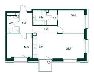 2-BD Apartment Sale, 83.9 sq. m. at Primavera, Volokolamskoye Highway, вл67, Moscow, Russia #2 2-BD Apartment Sale, 83.9 sq. m. at Primavera, Volokolamskoye Highway, вл67, Moscow, Russia #2