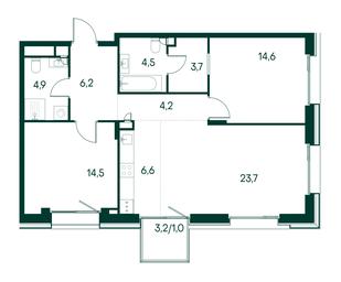 2-BD Apartment Sale, 83.9 sq. m. at Primavera, Volokolamskoye Highway, вл67, Moscow, Russia #3 2-BD Apartment Sale, 83.9 sq. m. at Primavera, Volokolamskoye Highway, вл67, Moscow, Russia #3