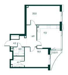 Продажа 2-комн. квартиры, 70,9 м² в ЖК «Примавера (Primavera)», Волоколамское шоссе, вл67, Москва, Россия #3 Продажа 2-комн. квартиры, 70,9 м² в ЖК «Примавера (Primavera)», Волоколамское шоссе, вл67, Москва, Россия #3