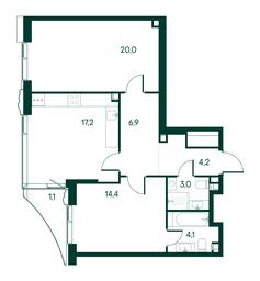 2-BD Apartment Sale, 70.9 sq. m. at Primavera, Volokolamskoye Highway, вл67, Moscow, Russia #2 2-BD Apartment Sale, 70.9 sq. m. at Primavera, Volokolamskoye Highway, вл67, Moscow, Russia #2