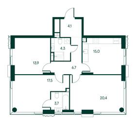 3-BD Apartment Sale, 85.6平方米 at Primavera, Volokolamskoye Highway, вл67, Moscow, Russia #3