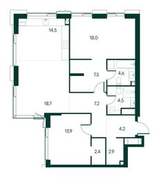 2-BD Apartment Sale, 98.4 sq. m. at Primavera, Volokolamskoye Highway, вл67, Moscow, Russia #3 2-BD Apartment Sale, 98.4 sq. m. at Primavera, Volokolamskoye Highway, вл67, Moscow, Russia #3