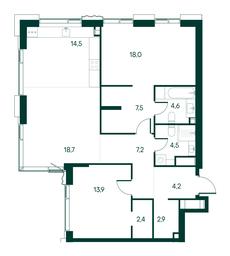 2-BD Apartment Sale, 98.4 sq. m. at Primavera, Volokolamskoye Highway, вл67, Moscow, Russia #2 2-BD Apartment Sale, 98.4 sq. m. at Primavera, Volokolamskoye Highway, вл67, Moscow, Russia #2