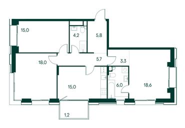 3-BD Apartment Sale, 92.8平方米 at Primavera, Volokolamskoye Highway, вл67, Moscow, Russia #2 3-BD Apartment Sale, 92.8平方米 at Primavera, Volokolamskoye Highway, вл67, Moscow, Russia #2