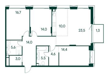 3-BD Apartment Sale, 112.6 sq. m. at Primavera, Volokolamskoye Highway, вл67, Moscow, Russia #2