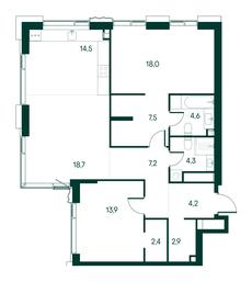 2-BD Apartment Sale, 98.2 sq. m. at Primavera, Volokolamskoye Highway, вл67, Moscow, Russia #3 2-BD Apartment Sale, 98.2 sq. m. at Primavera, Volokolamskoye Highway, вл67, Moscow, Russia #3