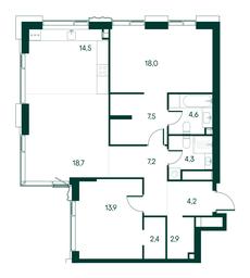 2-BD Apartment Sale, 98.2 sq. m. at Primavera, Volokolamskoye Highway, вл67, Moscow, Russia #2 2-BD Apartment Sale, 98.2 sq. m. at Primavera, Volokolamskoye Highway, вл67, Moscow, Russia #2