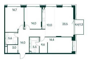 3-BD Apartment Sale, 112.6 sq. m. at Primavera, Volokolamskoye Highway, вл67, Moscow, Russia #3 3-BD Apartment Sale, 112.6 sq. m. at Primavera, Volokolamskoye Highway, вл67, Moscow, Russia #3