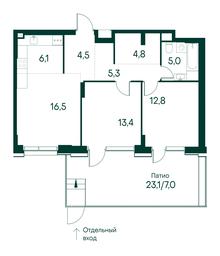 2-BD Apartment Sale, 75.4平方米 at Primavera, Volokolamskoye Highway, вл67, Moscow, Russia #3 2-BD Apartment Sale, 75.4平方米 at Primavera, Volokolamskoye Highway, вл67, Moscow, Russia #3