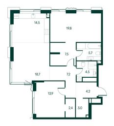 2-BD Apartment Sale, 101.4 sq. m. at Primavera, Volokolamskoye Highway, вл67, Moscow, Russia #2 2-BD Apartment Sale, 101.4 sq. m. at Primavera, Volokolamskoye Highway, вл67, Moscow, Russia #2