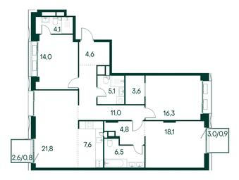 3-BD Apartment Sale, 119.2 sq. m. at Primavera, Volokolamskoye Highway, вл67, Moscow, Russia #3 3-BD Apartment Sale, 119.2 sq. m. at Primavera, Volokolamskoye Highway, вл67, Moscow, Russia #3