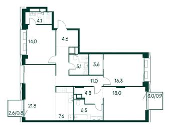 3-BD Apartment Sale, 119.2 sq. m. at Primavera, Volokolamskoye Highway, вл67, Moscow, Russia #3 3-BD Apartment Sale, 119.2 sq. m. at Primavera, Volokolamskoye Highway, вл67, Moscow, Russia #3