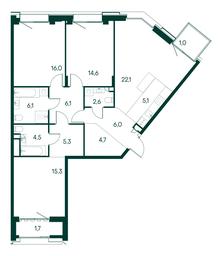 3-BD Apartment Sale, 111.1平方米 at Primavera, Volokolamskoye Highway, вл67, Moscow, Russia #2 3-BD Apartment Sale, 111.1平方米 at Primavera, Volokolamskoye Highway, вл67, Moscow, Russia #2