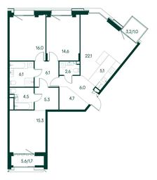 3-BD Apartment Sale, 111.1平方米 at Primavera, Volokolamskoye Highway, вл67, Moscow, Russia #3 3-BD Apartment Sale, 111.1平方米 at Primavera, Volokolamskoye Highway, вл67, Moscow, Russia #3