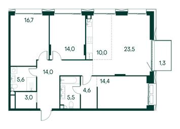 3-BD Apartment Sale, 112.6平方米 at Primavera, Volokolamskoye Highway, вл67, Moscow, Russia #2 3-BD Apartment Sale, 112.6平方米 at Primavera, Volokolamskoye Highway, вл67, Moscow, Russia #2