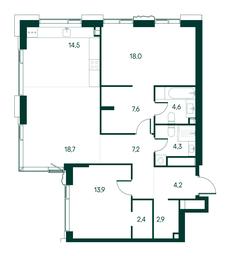 2-BD Apartment Sale, 98.3平方米 at Primavera, Volokolamskoye Highway, вл67, Moscow, Russia #3 2-BD Apartment Sale, 98.3平方米 at Primavera, Volokolamskoye Highway, вл67, Moscow, Russia #3