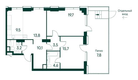2-BD Apartment Sale, 87.9 sq. m. at Primavera, Volokolamskoye Highway, вл67, Moscow, Russia #2 2-BD Apartment Sale, 87.9 sq. m. at Primavera, Volokolamskoye Highway, вл67, Moscow, Russia #2