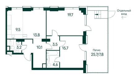 2-BD Apartment Sale, 87.9 sq. m. at Primavera, Volokolamskoye Highway, вл67, Moscow, Russia #3 2-BD Apartment Sale, 87.9 sq. m. at Primavera, Volokolamskoye Highway, вл67, Moscow, Russia #3