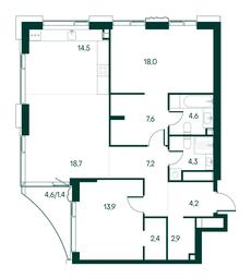 2-BD Apartment Sale, 99.7 sq. m. at Primavera, Volokolamskoye Highway, вл67, Moscow, Russia #3