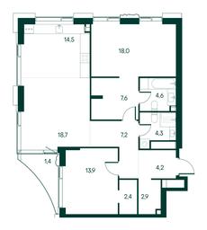 2-BD Apartment Sale, 99.7 sq. m. at Primavera, Volokolamskoye Highway, вл67, Moscow, Russia #2