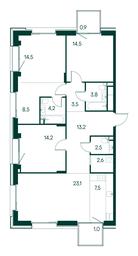3-BD Apartment Sale, 113.9 sq. m. at Primavera, Volokolamskoye Highway, вл67, Moscow, Russia #2