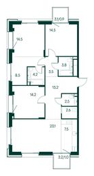 3-BD Apartment Sale, 113.9 sq. m. at Primavera, Volokolamskoye Highway, вл67, Moscow, Russia #3